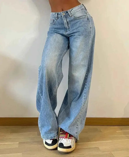 TeenStylo Women Baggy Jeans High Waist Mom Jeans Denim For Casual Everyday Wear All Day Comfort