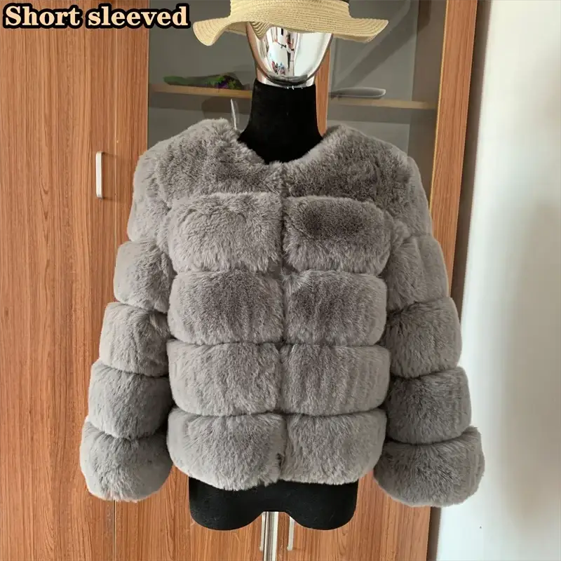 TeenStylo Winter Faux Fur Coat For Teens Long Sleeve Warm Outerwear With Plush Lining And Cozy Fit