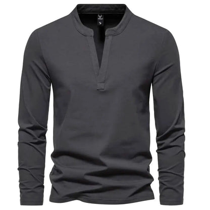 New Autumn Fashion Mens Polo Shirt Solid Color Long Sleeve Slim Fit Cotton Casual Hip Hop Top Shirts 5XL