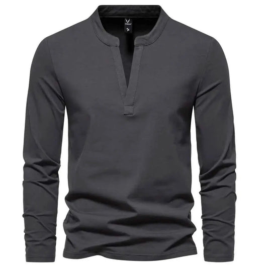 New Autumn Fashion Mens Polo Shirt Solid Color Long Sleeve Slim Fit Cotton Casual Hip Hop Top Shirts 5XL