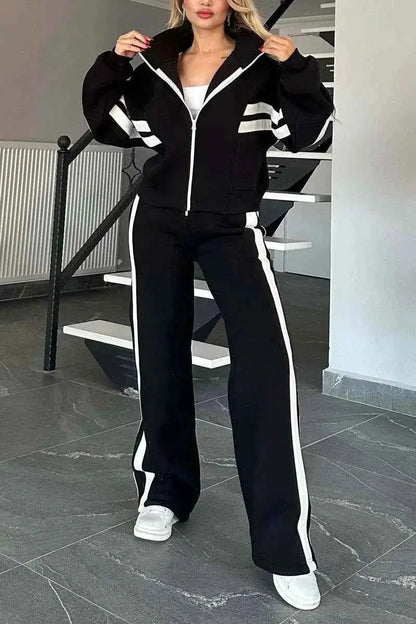 Women Hooded Tracksuit Two Piece Set Sweatshirt Hoodie And Pants Loungewear Outfit 2026