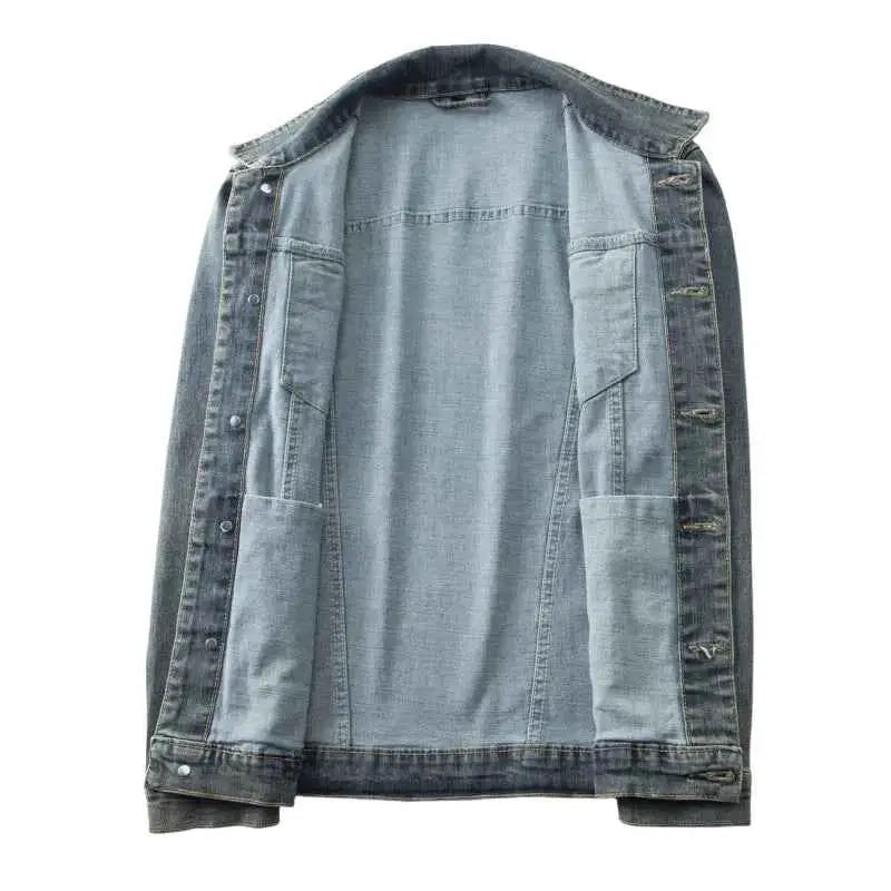 2024 Autumn Winter American Denim Cowboy Set With Washed Elastic Jacket And Jeans For Men And Classic Versatile Style