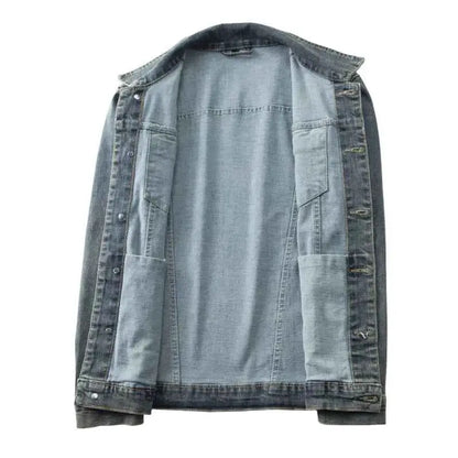 2024 Autumn Winter American Denim Cowboy Set With Washed Elastic Jacket And Jeans For Men And Classic Versatile Style