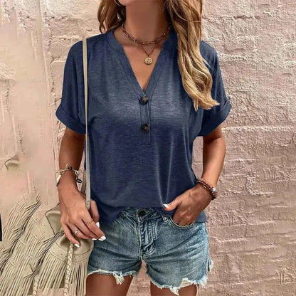 Solid Color Casual Loose T Shirt For Women 2025 Summer Vintage Oversized Short Sleeve Tee Streetwear Top
