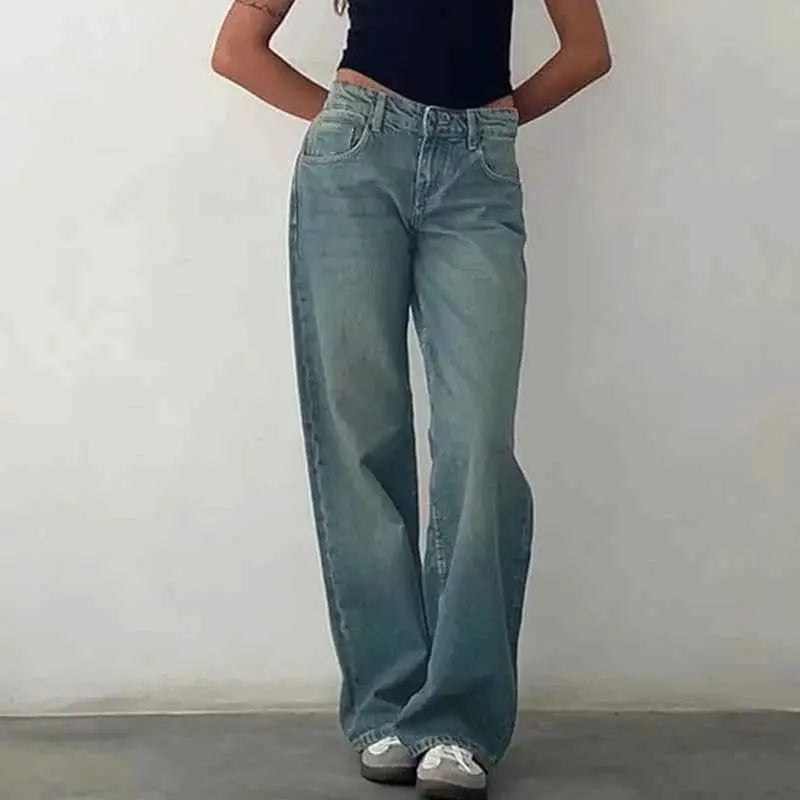 Women Loose High Waist Straight Leg Pants For Casual Everyday Wear By TeenStylo Comfortable Fit And Easy Movement