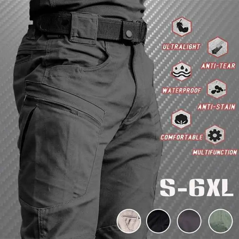 Outdoor Waterproof Tactical Cargo Pants For Men Summer Casual Breathable Quick Dry Military Army Long Trousers