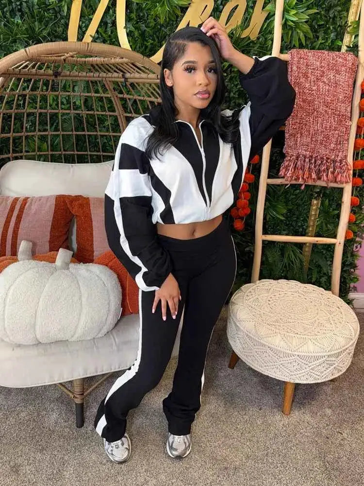 Spring 2025 Women's Two Piece Jogger Set Tracksuit Outwear Lounge Wear Sets For Everyday Activewear