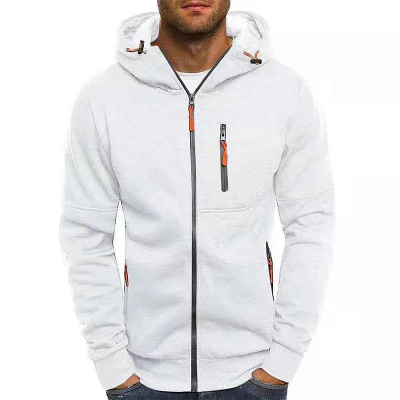 Men's Hoodies Sweatshirts Zip Up Hoodie Tracksuit Solid Long Sleeve Hooded Sweatshirt Spring Autumn Casual M-4XL Hoody