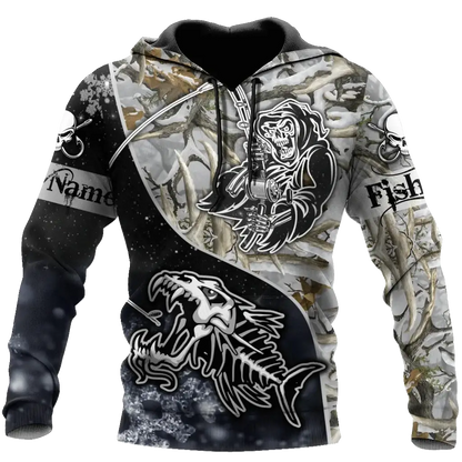 Mens Carp Fishing 3D Printed Harajuku Sweatshirt Unisex Casual Pullover Hoodie Style