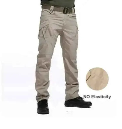 Men's Tactical Work Pants Outdoor Cargo Trousers Multi Pocket Waterproof Hiking Pants For Autumn And Spring