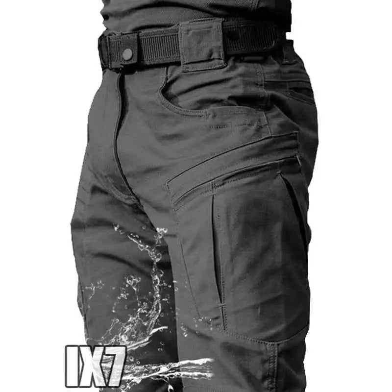 Men City Cargo Pants With Multi Pocket Design Waterproof Wear Resistant Quick Dry Trousers For Casual Training