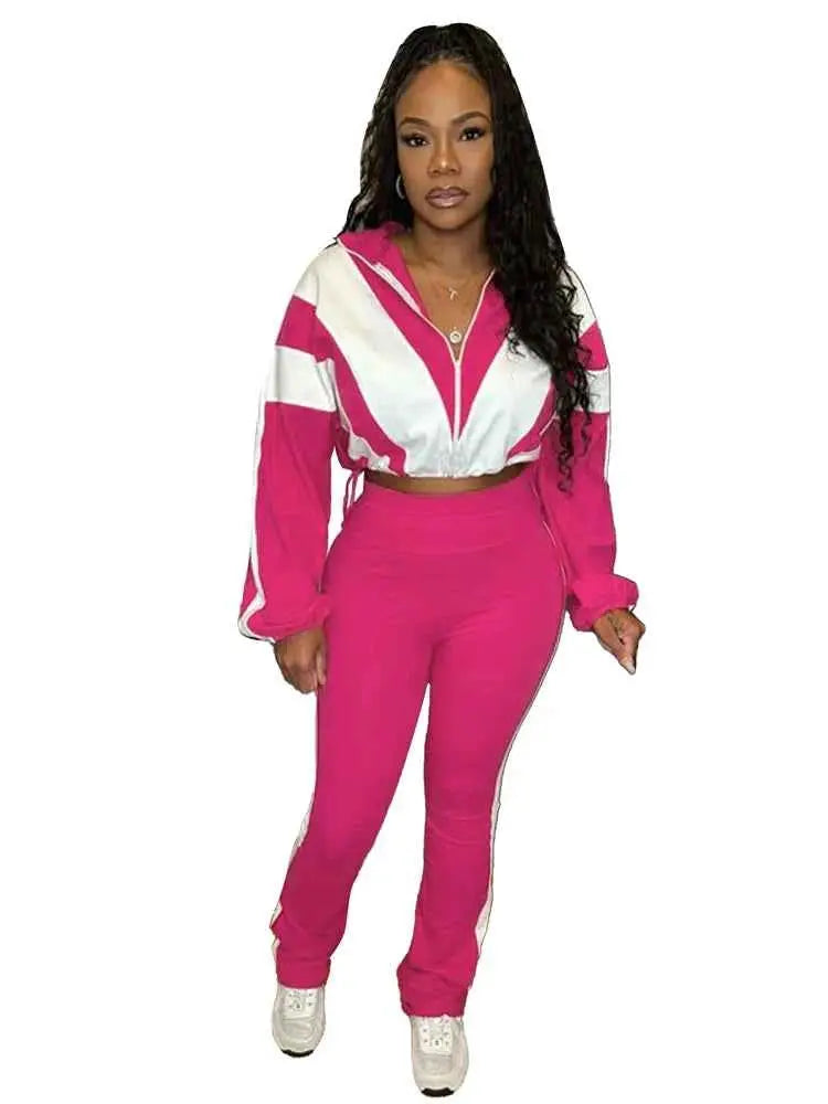 Spring 2025 Women's Two Piece Jogger Set Tracksuit Outwear Lounge Wear Sets For Everyday Activewear