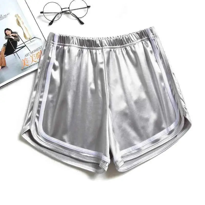 Summer Women Sleep Shorts Satin Pajama Shorts For Women Y2K Style Pajama Pants Satin Bottoms Pyjama