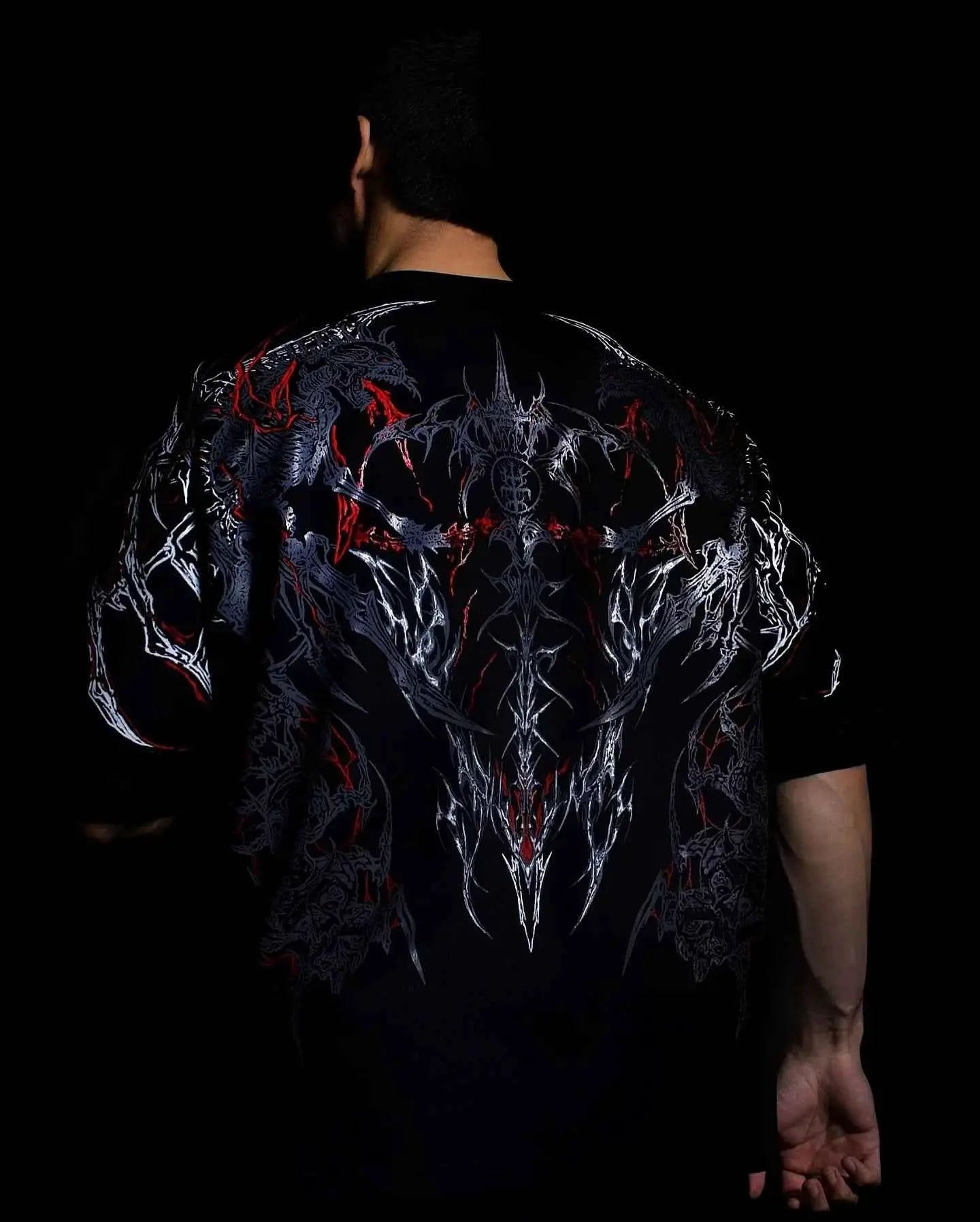 Lonely Shadow Gothic Streetwear T Shirt For Men And Women Oversized Cotton Tee Skeleton Art Grunge Dark Edge Fashion