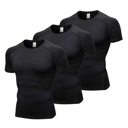 Men Quick Dry Compression Shirt For Workout Athletes Base Layer Undershirt For Running Basketball Training