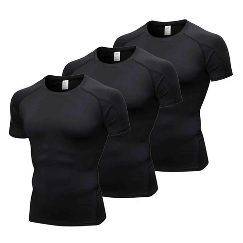 Men Quick Dry Compression Shirt For Workout Athletes Base Layer Undershirt For Running Basketball Training