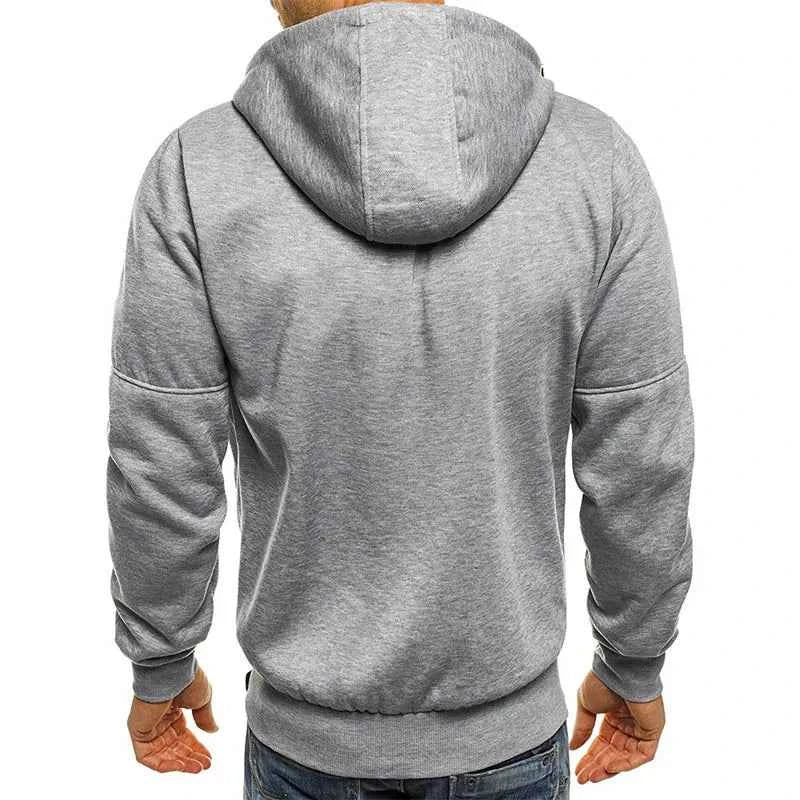 Men's Hoodies Sweatshirts Zip Up Hoodie Tracksuit Solid Long Sleeve Hooded Sweatshirt Spring Autumn Casual M-4XL Hoody