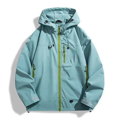 JNLN Unisex Waterproof Windbreaker Windproof Single Layer Jacket Men Women Hiking Trekking Climbing Rain Coat