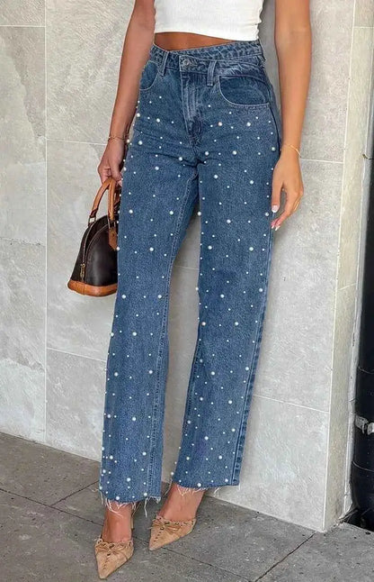 TeenStylo Women Denim Jeans Long Pants Casual Straight Leg Jeans For Everyday Wear