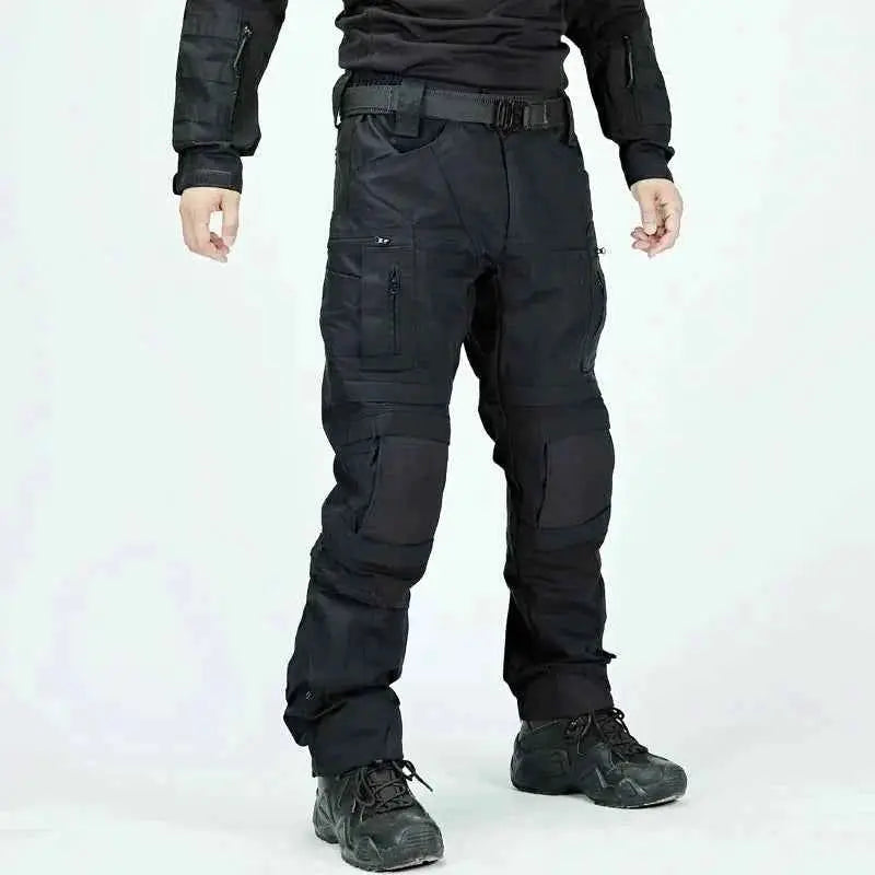 Waterproof Tactical Cargo Pants For Men Outdoor Multi Pocket Hiking Wear Resistant Military Style Trousers