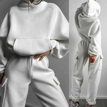 Women's Tracksuit Set Fleece Hoodie And Sweatpants | TeenStylo — TeenStylo