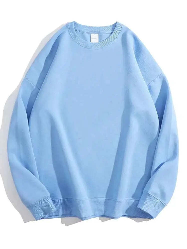 Oversized Green Mint Sweatshirt For Women Basic Winter Warm Fleece Lined Option TeenStylo