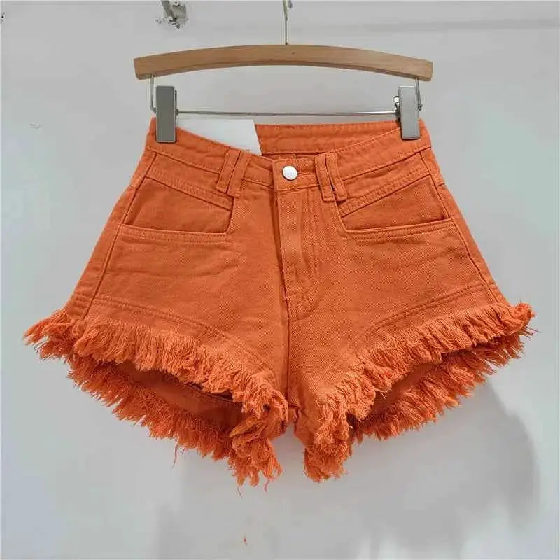 Raw Denim High Waisted Shorts For Women By TeenStylo Classic Jeans Style Everyday Wear