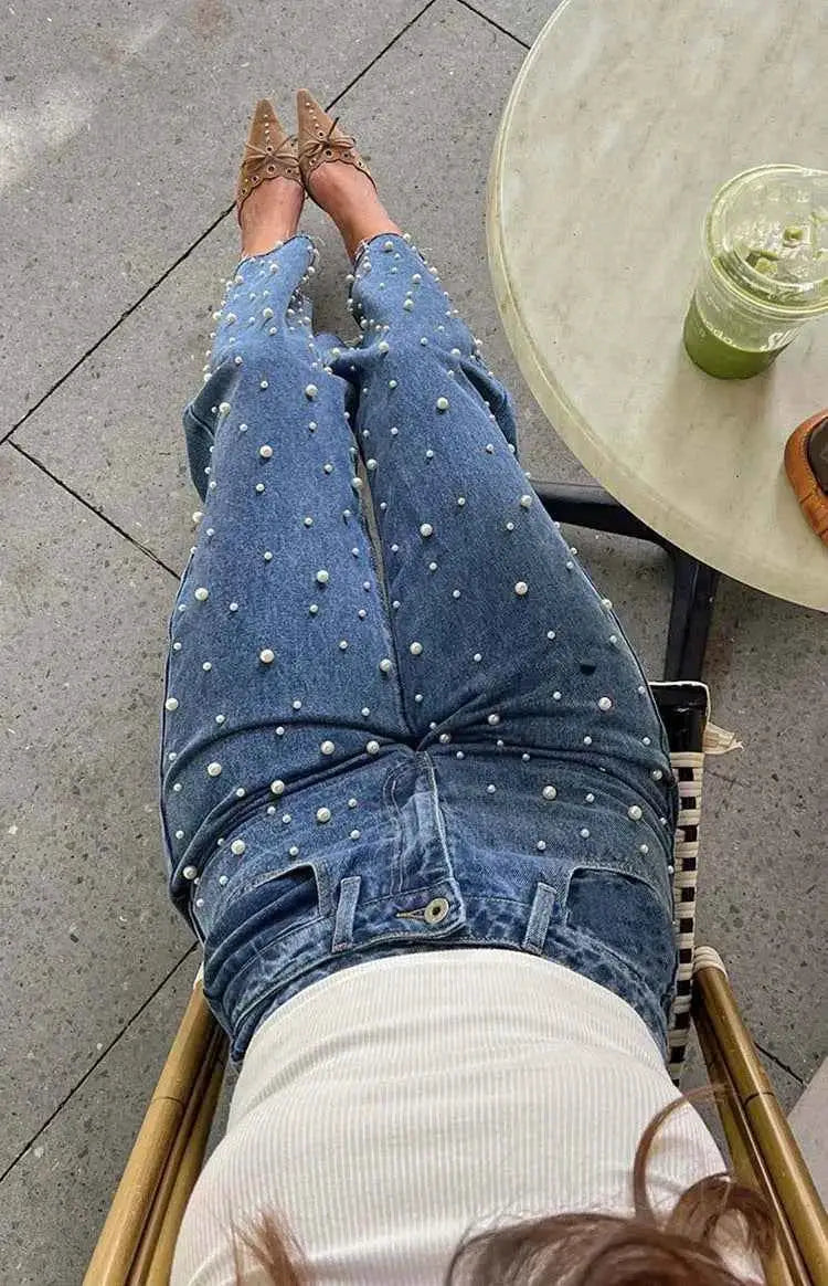 TeenStylo Women Denim Jeans Long Pants Casual Straight Leg Jeans For Everyday Wear