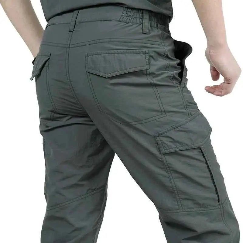 Outdoor Waterproof Tactical Cargo Pants For Men Summer Casual Breathable Quick Dry Military Army Long Trousers