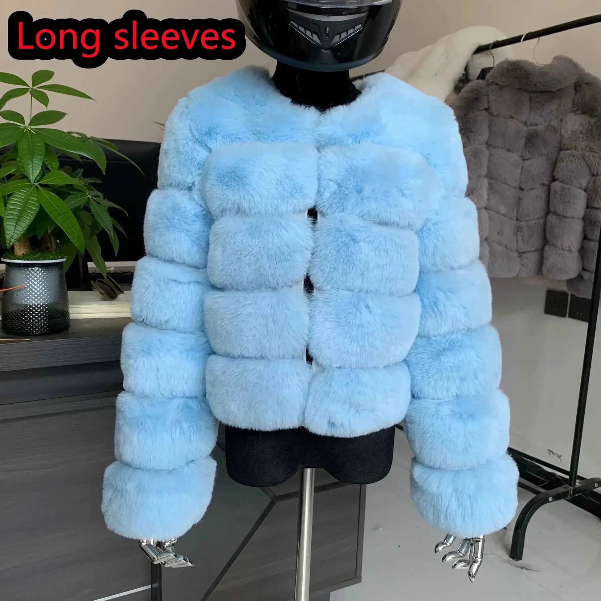 TeenStylo Winter Faux Fur Coat For Teens Long Sleeve Warm Outerwear With Plush Lining And Cozy Fit