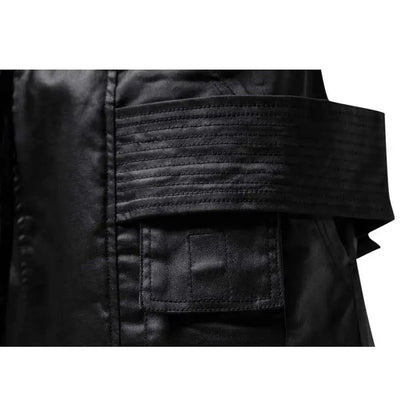 Punk Pants Black Techwear Cargo Joggers For Men With Multi Pockets Harajuku Hip Hop Streetwear Trousers
