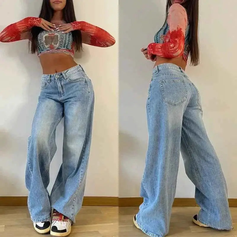 TeenStylo Women Baggy Jeans High Waist Mom Jeans Denim For Casual Everyday Wear All Day Comfort