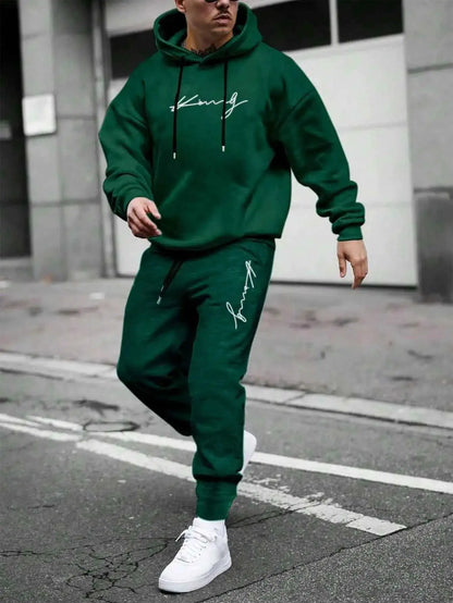 Autumn Winter Hooded Tracksuit Set For Men And Women With Drawstring Pullover Comfortable Casual Fashion Daily Wear