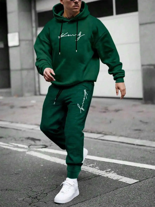Autumn Winter Hooded Tracksuit Set For Men And Women With Drawstring Pullover Comfortable Casual Fashion Daily Wear