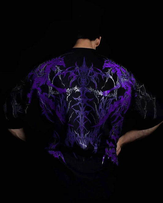 Lonely Shadow Gothic Streetwear T Shirt For Men And Women Oversized Cotton Tee Skeleton Art Grunge Dark Edge Fashion