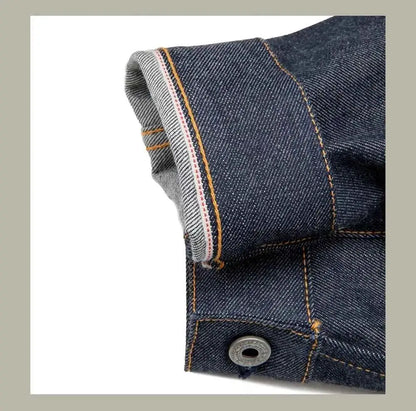 Red Tornado 506XX Type 1 Selvedge Denim Jean Jacket 14 Oz 100 Percent Cotton Hip Length Cinch Back Leather Neck Patch