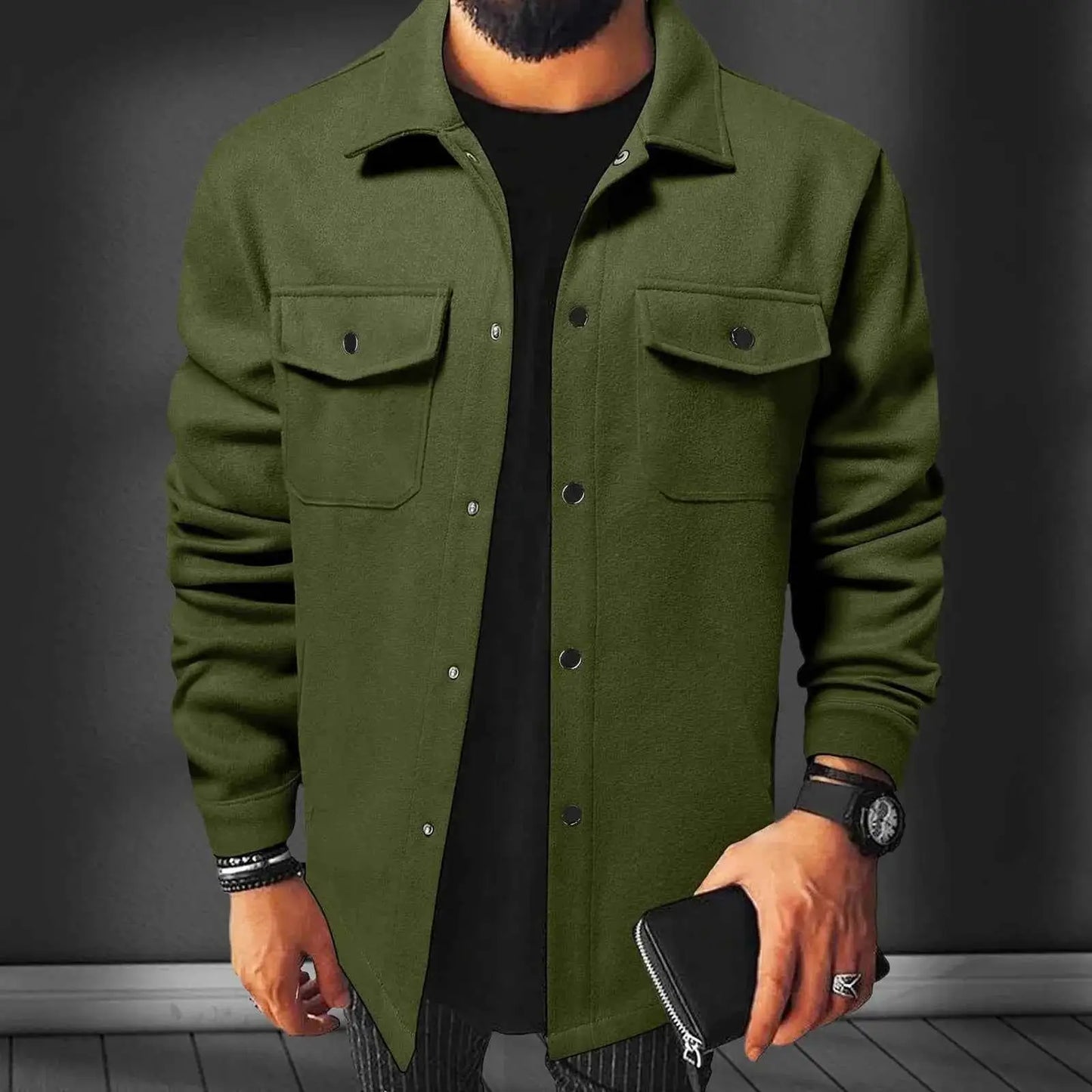 Men's Classic Solid Color Wool Warmth Tailored European Style Jacket | TeenStylo — TeenStylo