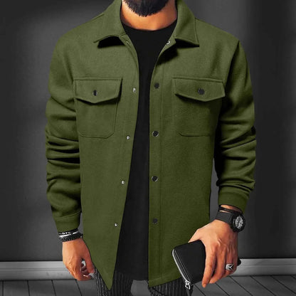 Men's Classic Solid Color Wool Warmth Tailored European Style Jacket | TeenStylo — TeenStylo