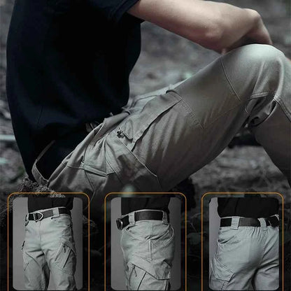 Men City Cargo Pants With Multi Pocket Design Waterproof Wear Resistant Quick Dry Trousers For Casual Training