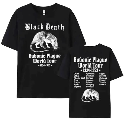 Men's Graphic T Shirt Meme Bubonic Plague World Tour Gothic Tee Short Sleeve | TeenStylo — TeenStylo