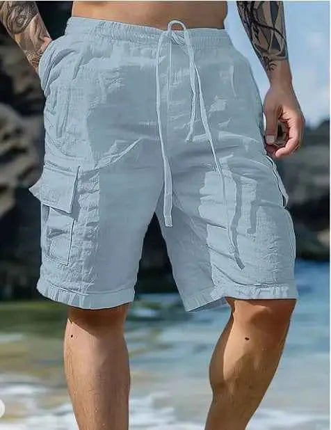 Men Loose Cargo Shorts With Pockets Beach Streetwear Sports Casual Running Shorts