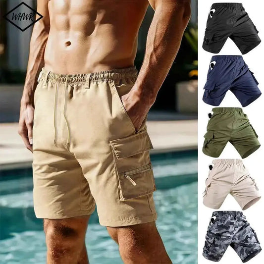 Mens Cargo Shorts With Multi Pocket Casual Sports Bermuda For Summer Outdoor Travel Comfortable Durable