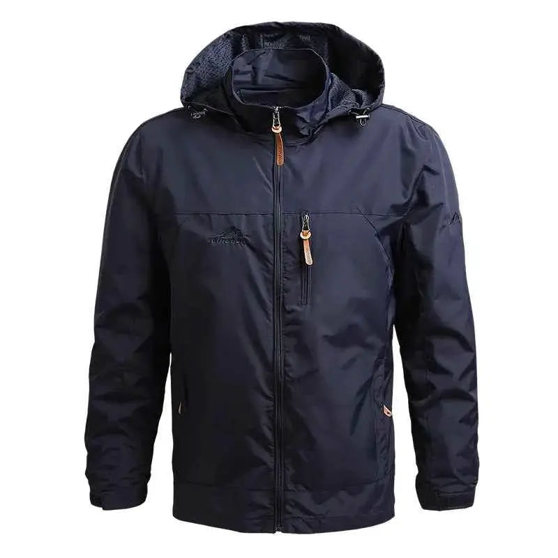 Men Winter Jacket Waterproof Hooded Windbreaker For Hiking Camping Outdoor Outerwear 2024