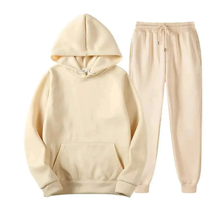 Men's Tracksuit Set Hooded Sweatshirt and Jogger Pants High Quality Breathable Polyester for Casual Gym Wear