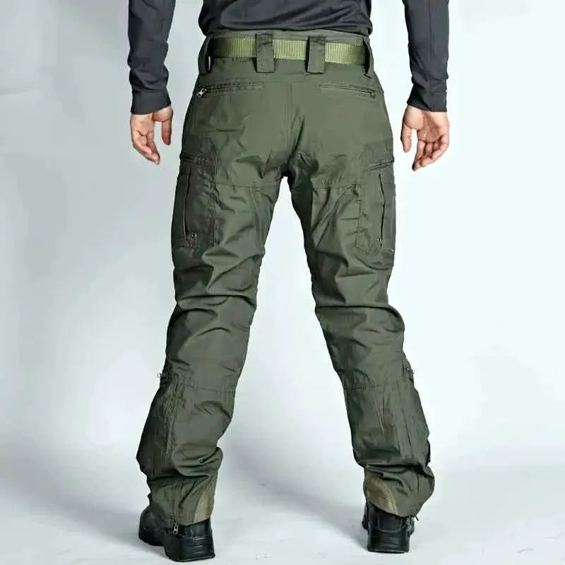 Waterproof Tactical Cargo Pants For Men Outdoor Multi Pocket Hiking Wear Resistant Military Style Trousers