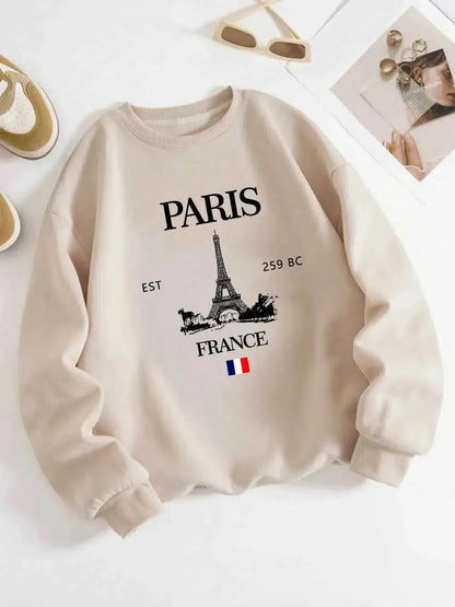 Paris France Eiffel Tower Hoodie Unisex Sweatshirt For Women Men Casual Wear Size S To 2XL TeenStylo