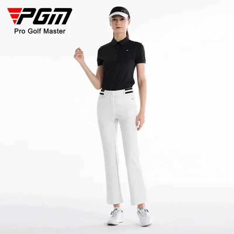 Golf Womens Quick Dry Pants KUZ176 High Elastic Flared Casual Long Trousers For Summer Spring