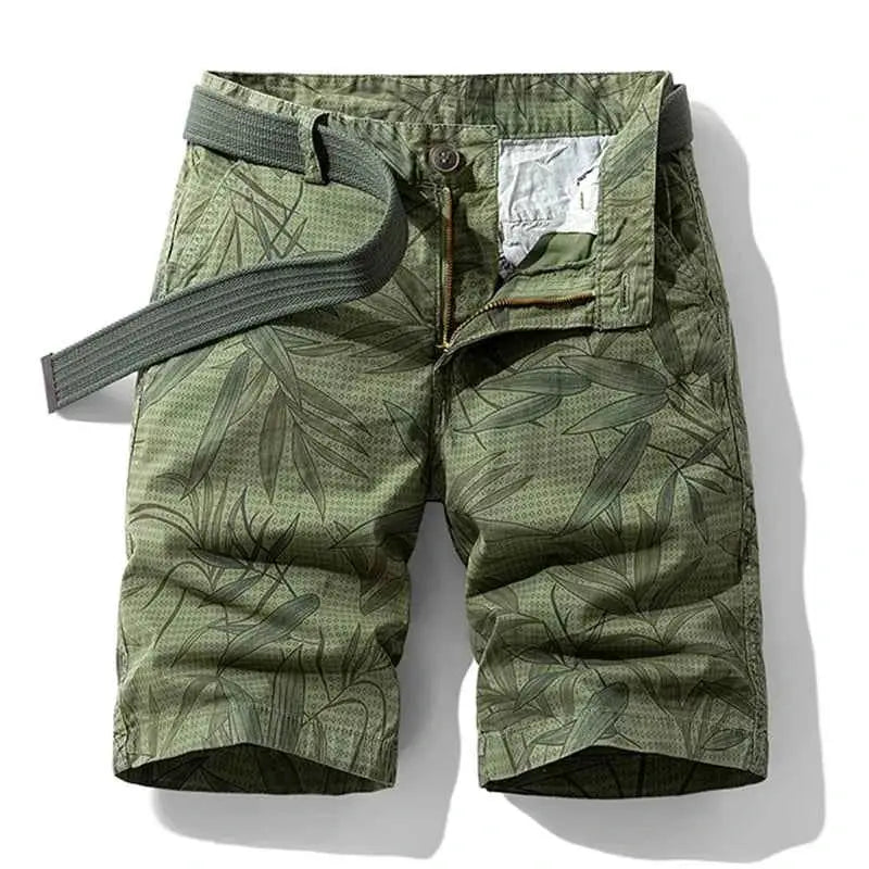 Mens Summer Casual Cargo Shorts Camouflage Cotton Twill With Pockets Jogger Style Vintage