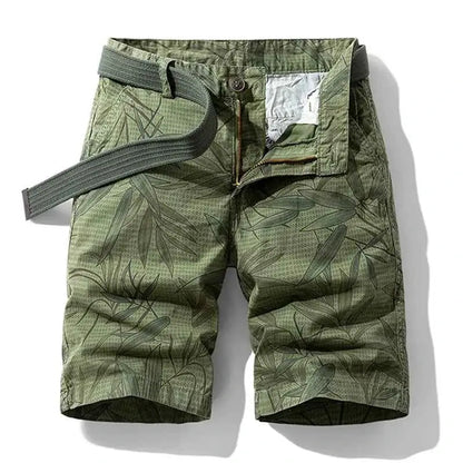 Mens Summer Casual Cargo Shorts Camouflage Cotton Twill With Pockets Jogger Style Vintage