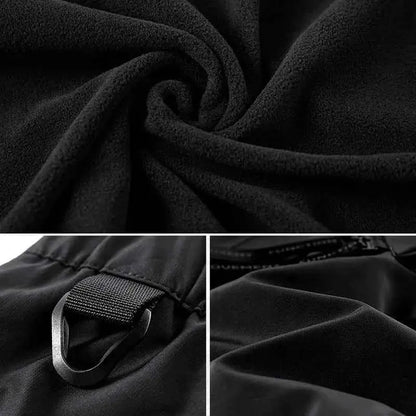 2022 Winter Thick Tactical Cargo Pants For Men With Multi Pockets Techwear Hip Hop Streetwear Black